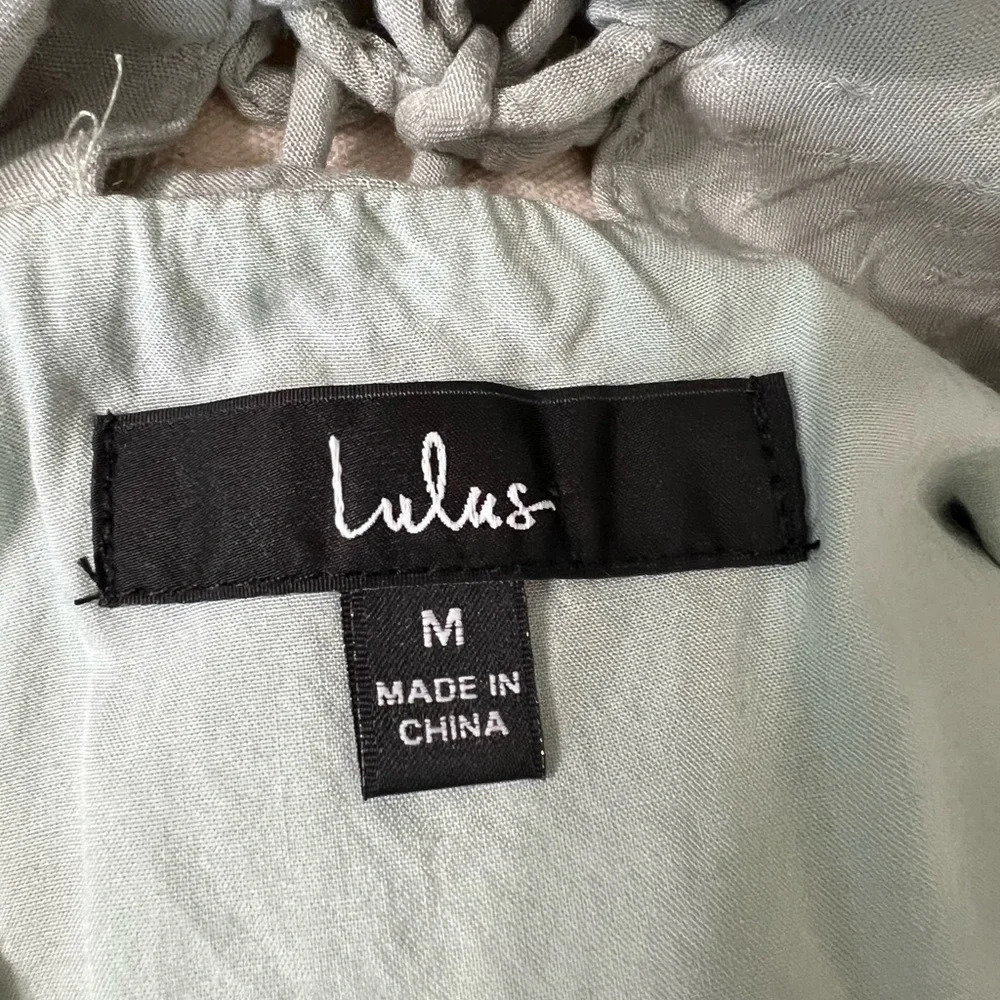 Lulus Twist and Twirl Dusty Sage Faux Wrap Dress Size Medium - Picture 8 of 9